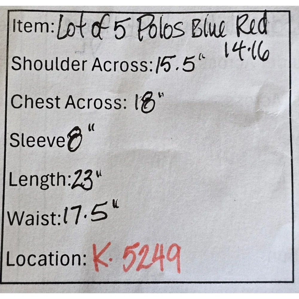 Lot of 5 Boys School Uniform  Polos Sz XL 14-16 Red Navy Blue Old Navy Pique